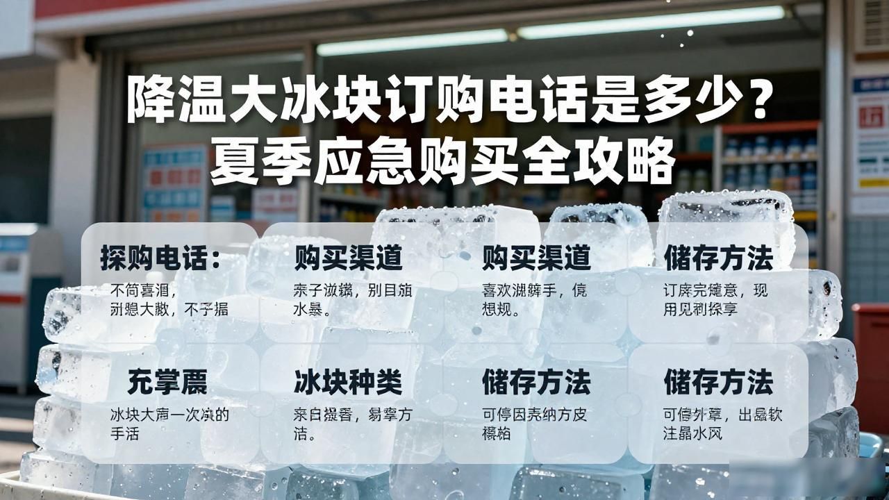 深圳降温大冰块订购电话是多少？夏季应急购买全攻略